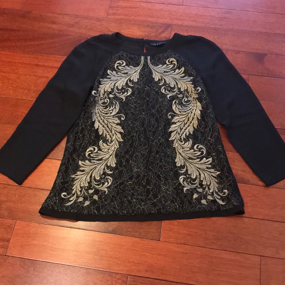 💋ted baker metallic lace top